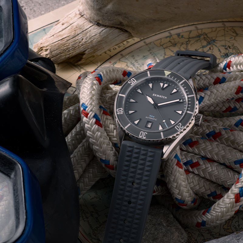 Cinturino in silicone per EK 1504 - Grigio